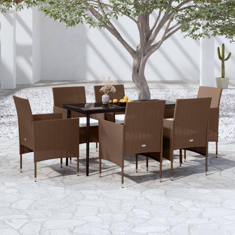 vidaXL Patio Dining Set Outdoor Dining Set Table and Chair Set for Garden