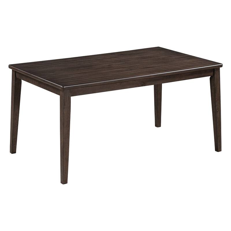 60'' rectangular dining table with 4 upholstered chairs and bench