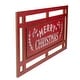 preview thumbnail 3 of 2, 24" red and white merry christmas rectangular carved wooden wall sign