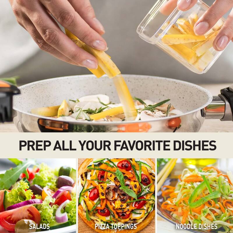 NutriSlicer Vegetable Slicer Cheese Grater Potato Slicer Salad Chopper with Suction Base