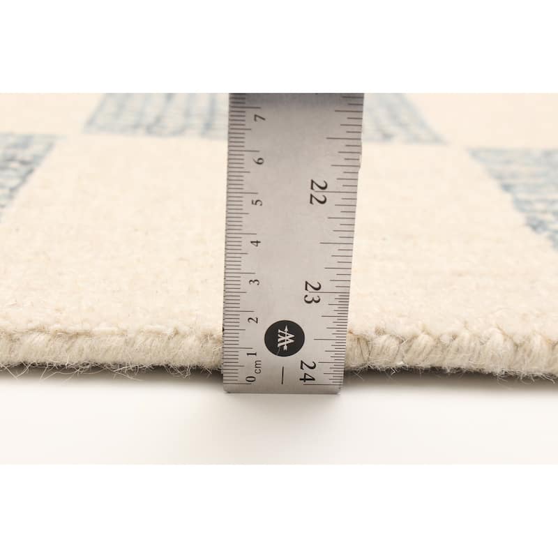 ECARPETGALLERY Hand Tufted Timeless Cream Wool Rug - 5'0 x 7'11