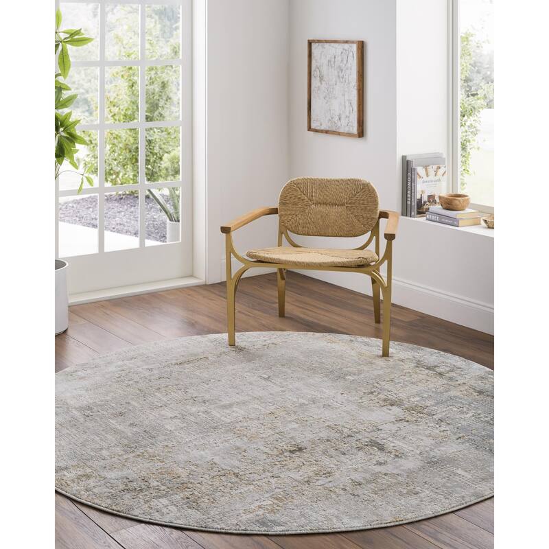Livabliss Brunswick Traditional Abstract Area Rug - Cream/Grey - 2' 7" x 10'