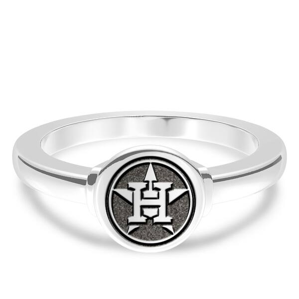 Shop Houston Astros Engraved Sterling Silver Signet Ring On Sale Overstock 29914810