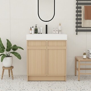 Bathroom vanity with resin countertop