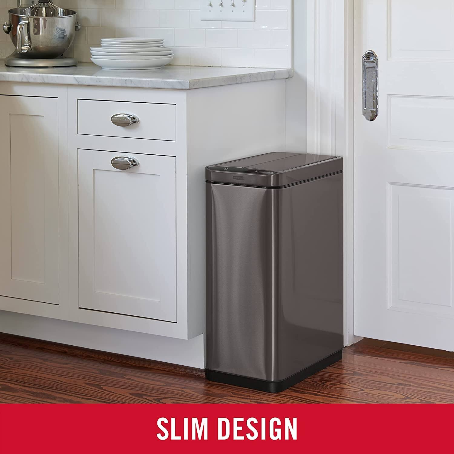 Stainless Steel Sensor Trash Can for Home and Kitchen, Batteries