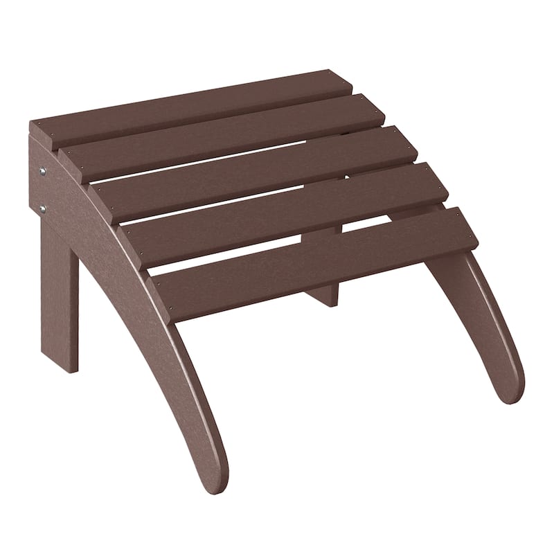 Aderson Outdoor Poly Adirondack Chair with Ottoman 4-Piece Set