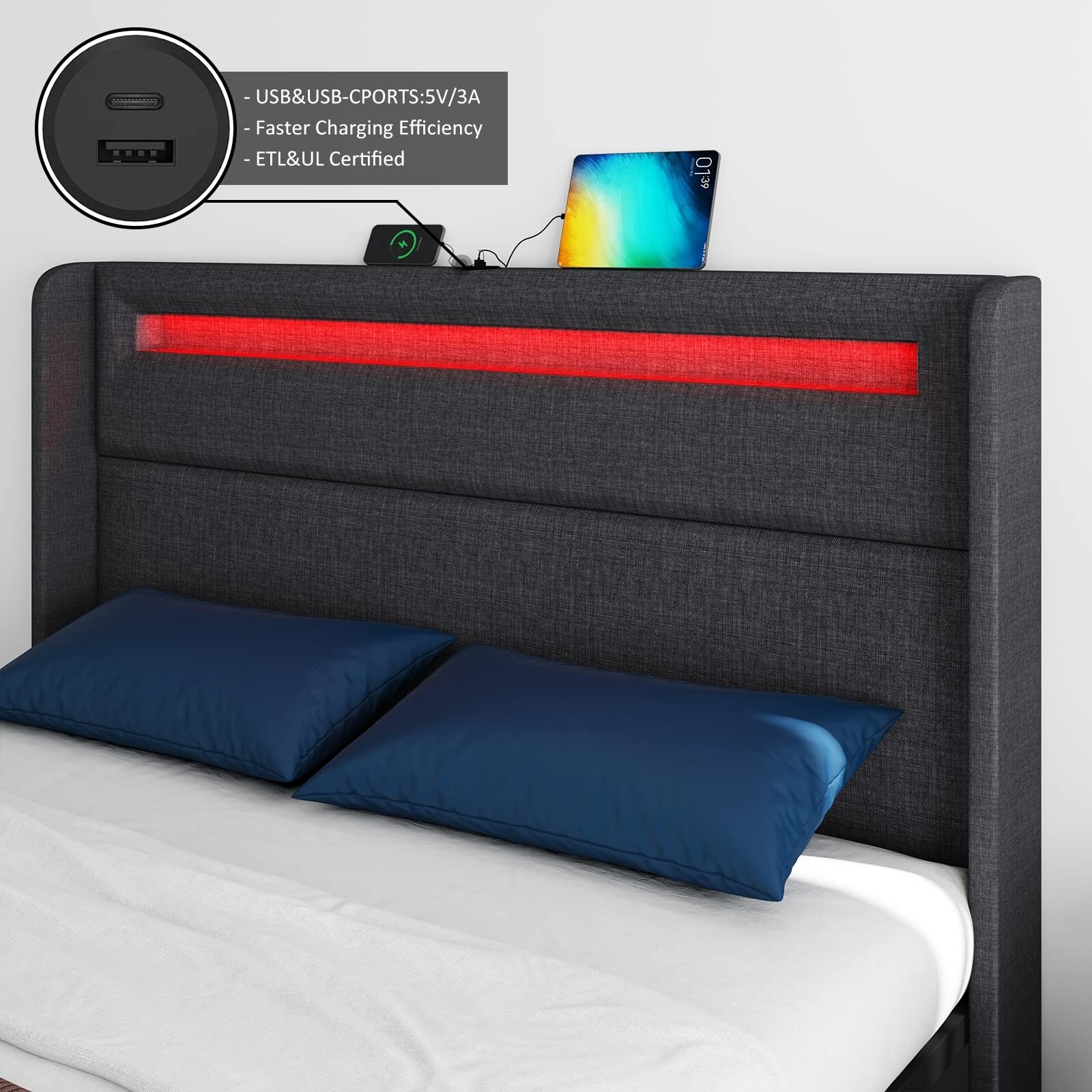 Mainstays upholstered 2025 metal headboard