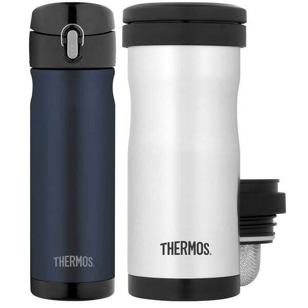 Shop Thermos Vacuum Insulated 16 Oz Commuter Bottle 12oz Tea Tumbler W Infuser Overstock 22073729