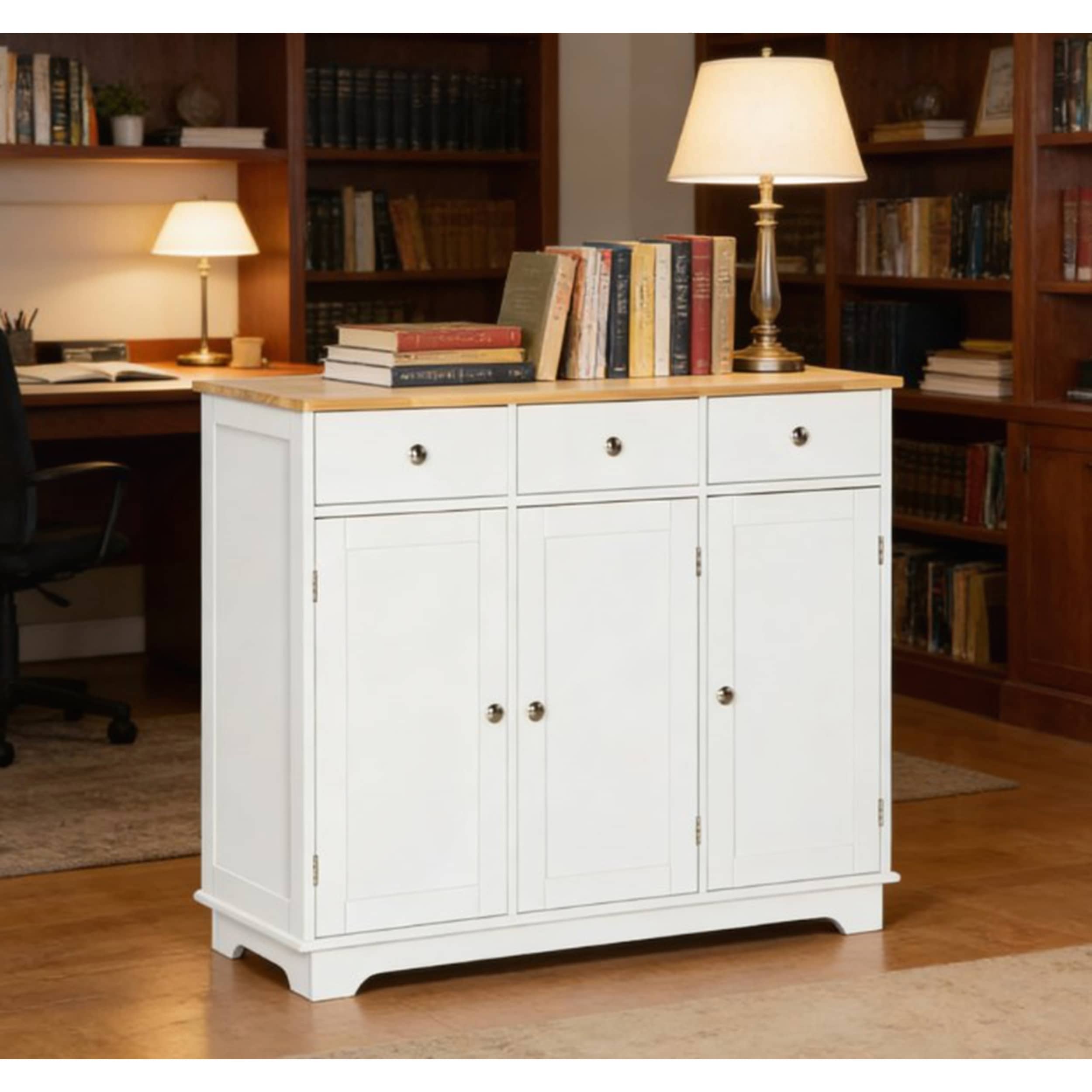 Versatile Buffet Cabinet with Storage Cabinets, Drawers, and Adjustable Shelves for Modern Home Organization