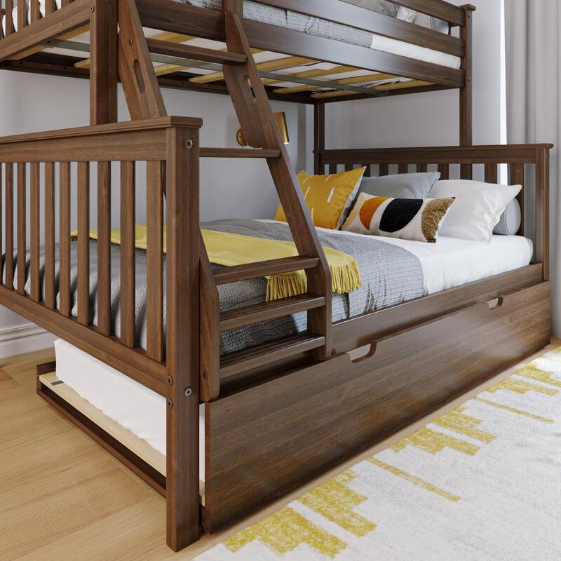 Max and Lily Twin over Full Bunk Bed with Trundle Bed