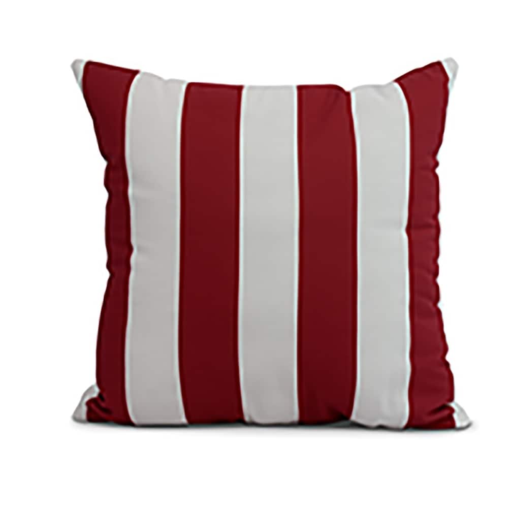 16 x 16 Inch Rugby Stripe Stripe Print Outdoor Pillow
