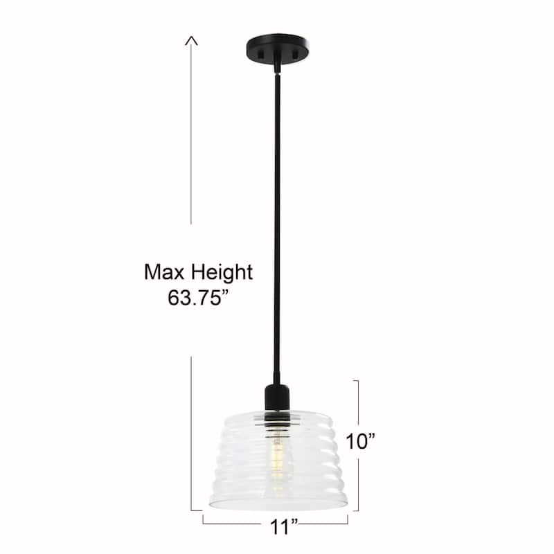 Robert Stevenson Lighting Rhodes - Ribbed Glass Ceiling Light - 10.5"L x 10.5"W x 9.9"H