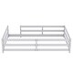 preview thumbnail 12 of 10, Grey Floor Bed with Fence,Wood Kids Bed,Twin Size