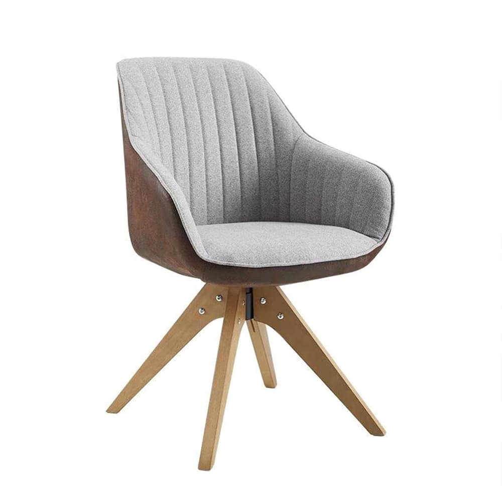 Art Leon Classical Swivel Office Accent Chair with Wood Legs