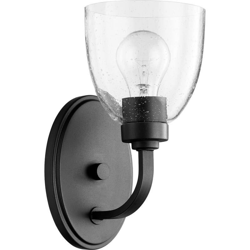 Quorum International Reyes 10" Tall Bathroom Sconce - Noir / Clear
