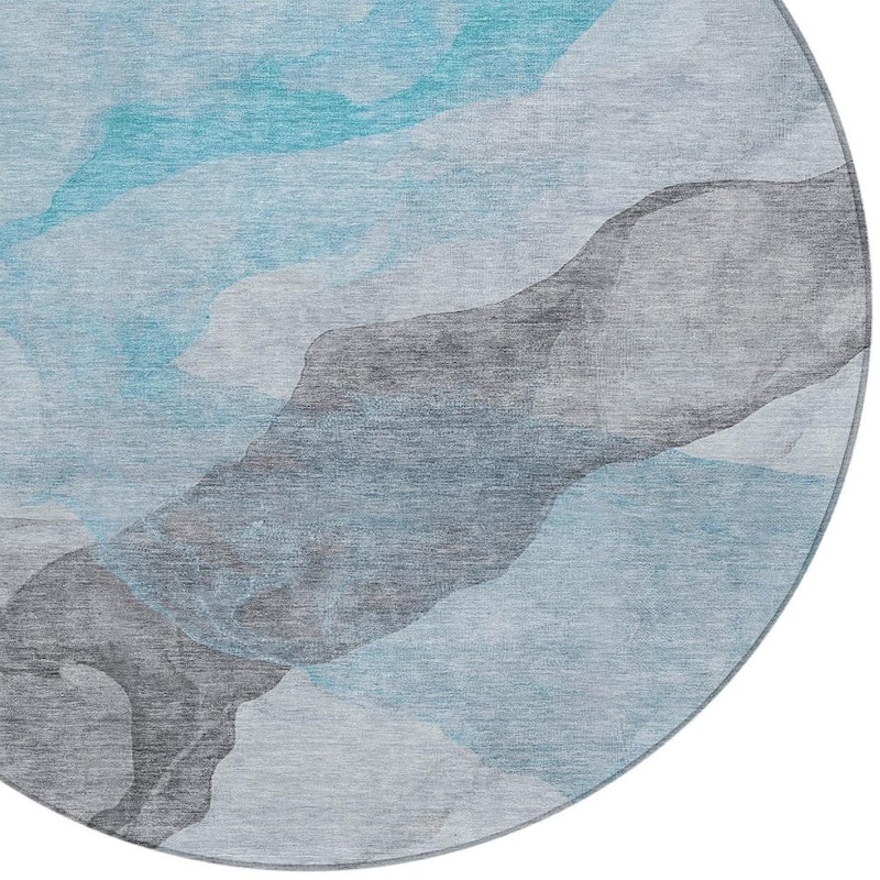 HomeRoots Abstract Transitional Rectangle Outdoor Rug