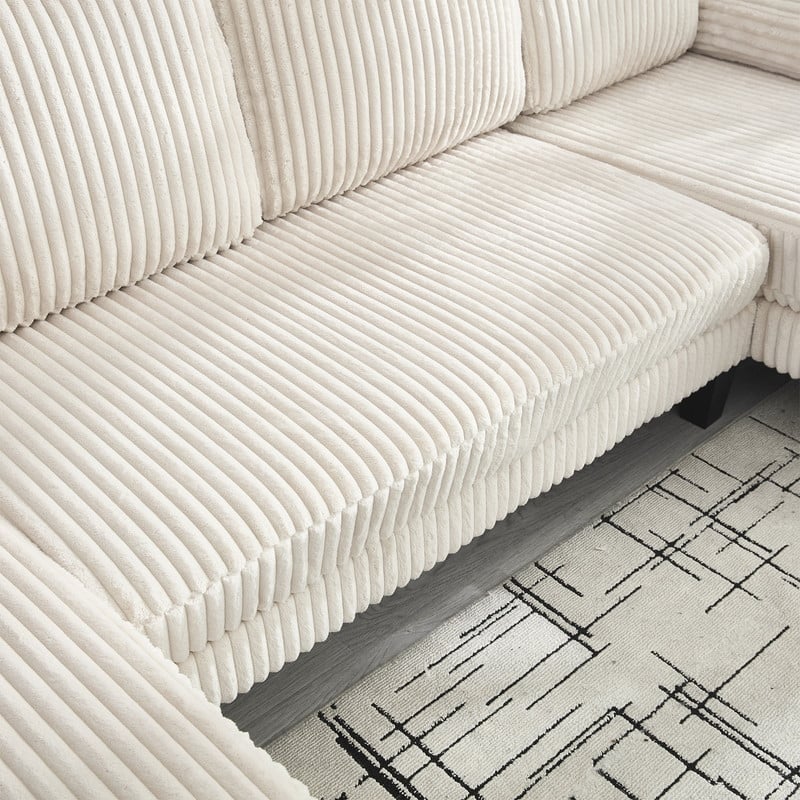 4-Seat U-Shaped Sectional Sofa with Double Chaise
