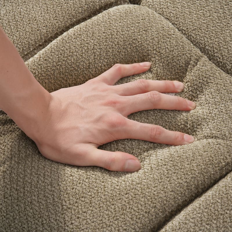 4-Seater Chenille Sectional Sofa with Chaise, High Back L-Shaped Couch, Solid Wood Frame & TB117 Certified Fabric