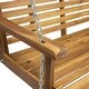 preview thumbnail 4 of 10, Tasmania Outdoor Aacia Wood Porch Swing by Christopher Knight Home