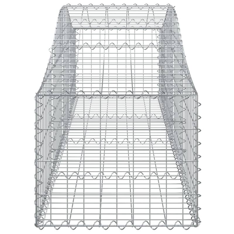 vidaXL Gabion Basket Arched Gabion Basket Planter for Flower Galvanized Iron - 78.7 x 78.7 x 23.6 inch