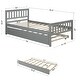 preview thumbnail 3 of 8, Twin Platform Bed Frame with Trundle, Headboard and Footboard