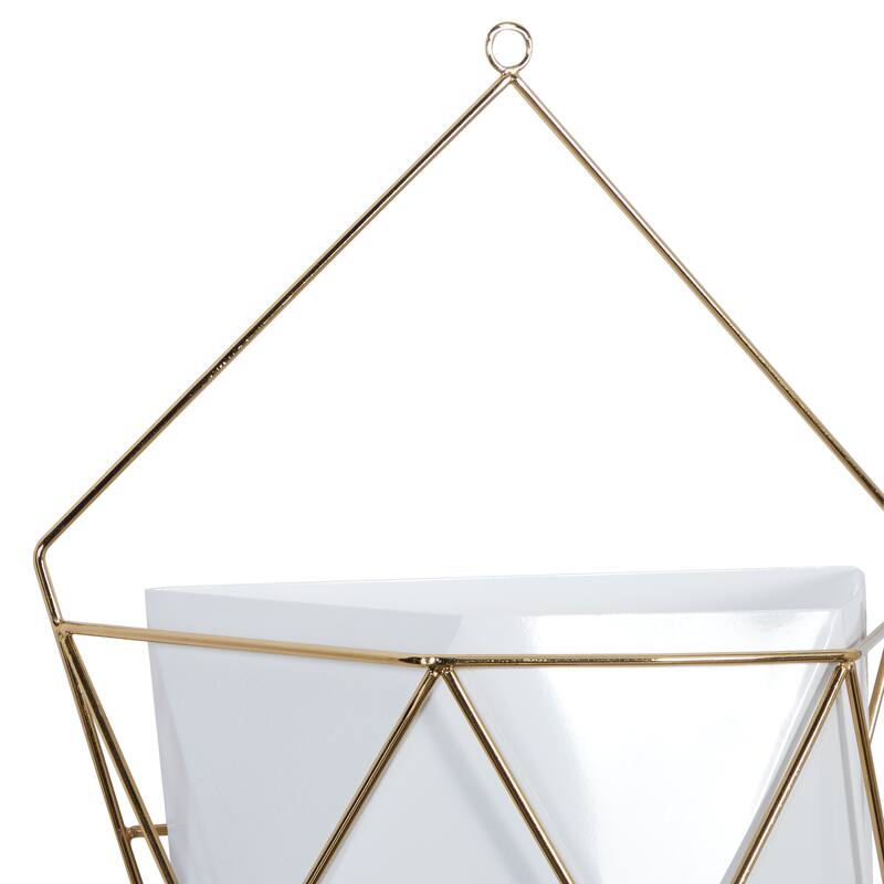 White Iron Contemporary Planter (Set of 2) - S/2 12", 15"W