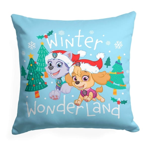 slide 2 of 4, Nickelodeon Paw Patrol Winter Wonderland 18 Inch Throw Pillow