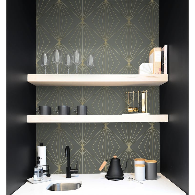 NextWall Gem Geometric Peel and Stick Wallpaper