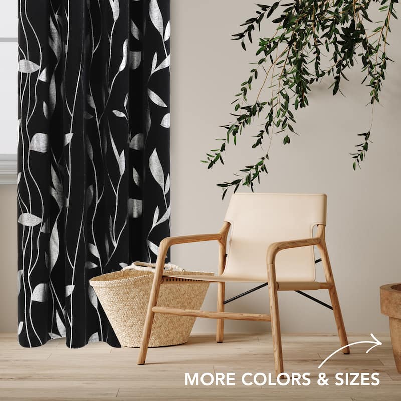 Velvet Curtains Room Darkening Silver Pattern Drapes 2 Panels