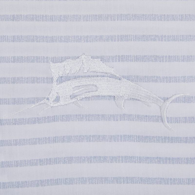 Tommy Bahama Orchid Bay Stripe Blue Throw Pillow