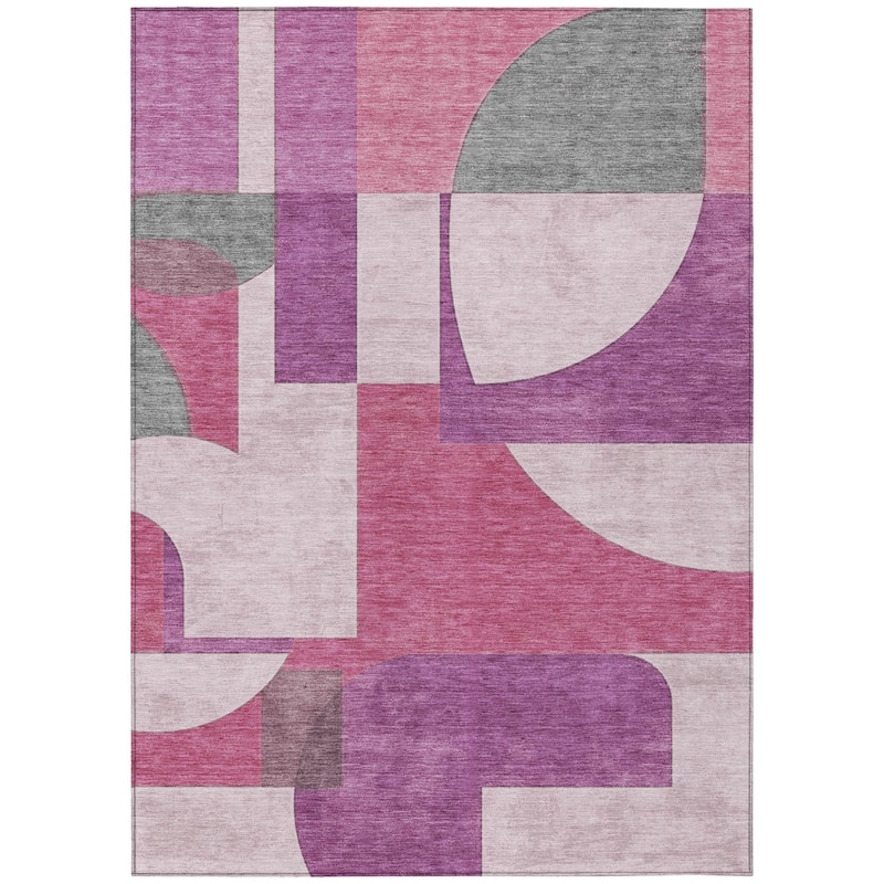HomeRoots Geometric Modern Rectangle Outdoor Rug