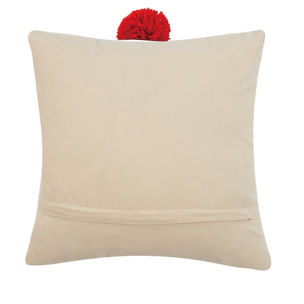 Pink pom pom pillow top