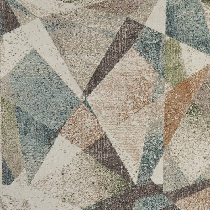 HomeRoots Checkered Bohemian Rectangle Area Rug