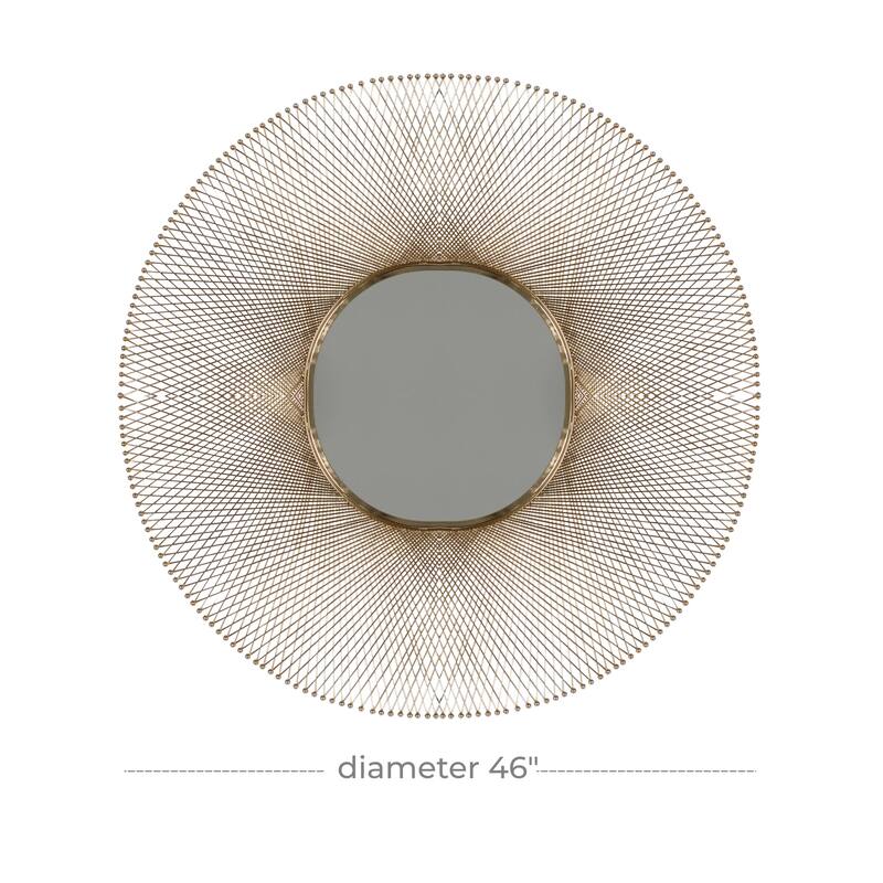 Metal Starburst Wall Mirror - Gold - Roche River Decor