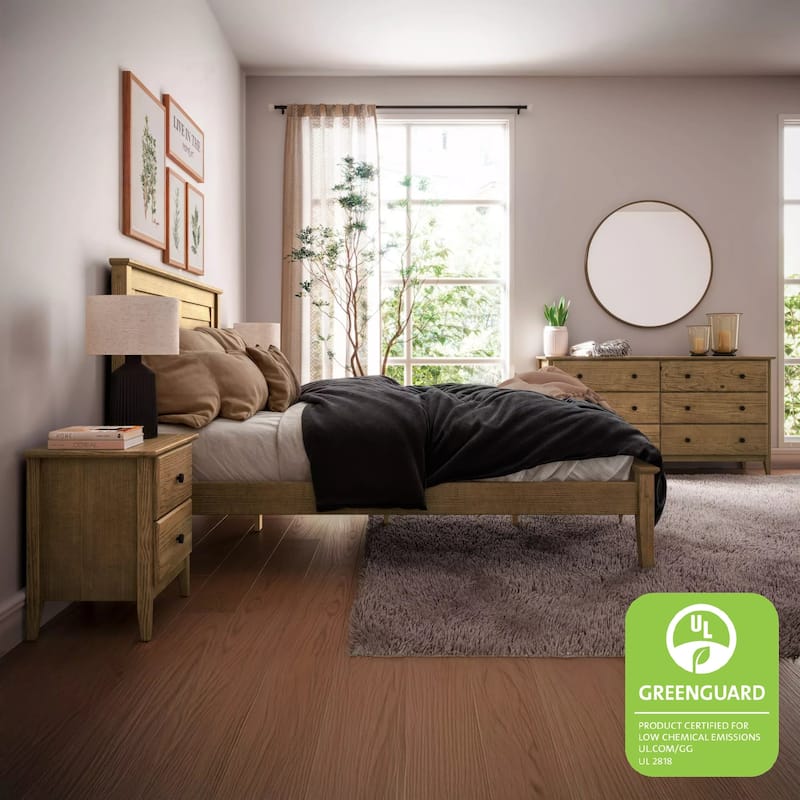 Grain Wood Furniture Greenport Louvered Solid Wood Platform Bed