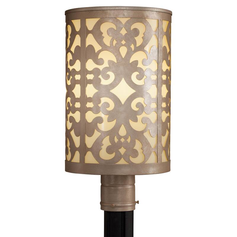 The Great Outdoors 1 Light Post Light from the Nanti Collection - Nanti Champagne Silver