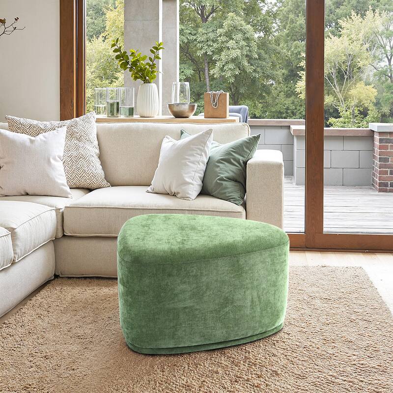26" Footstools and Ottomans, Modern Fabric Pouf Ottoman
