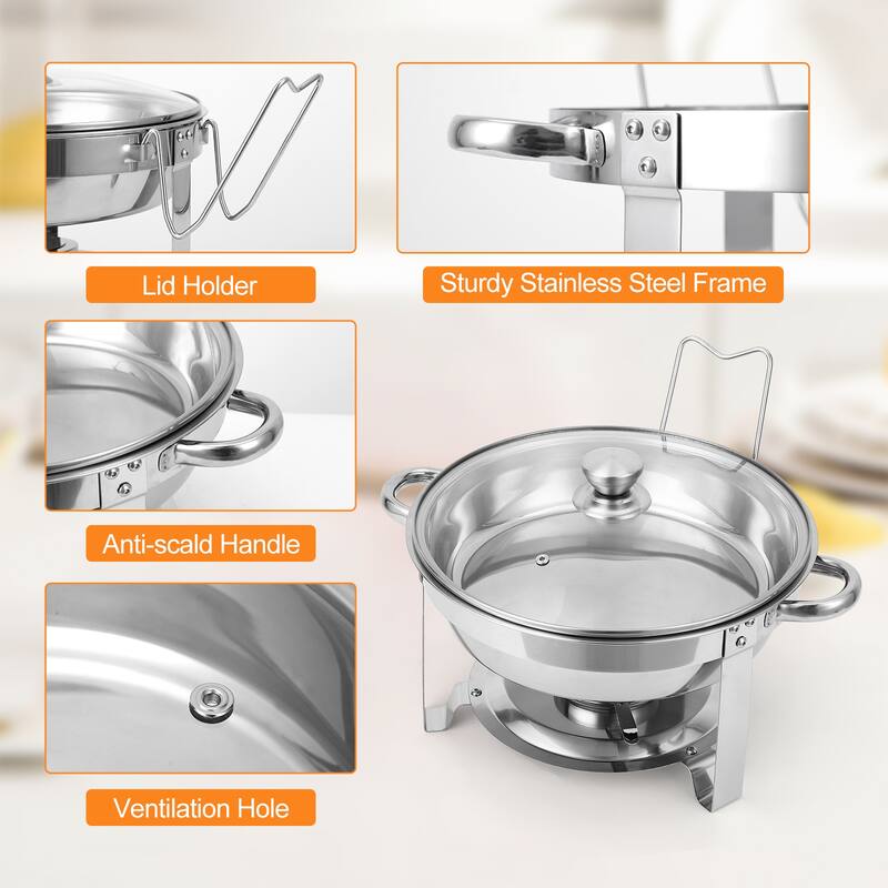 Chafing Dish Buffet Set 2 Pack 5QT