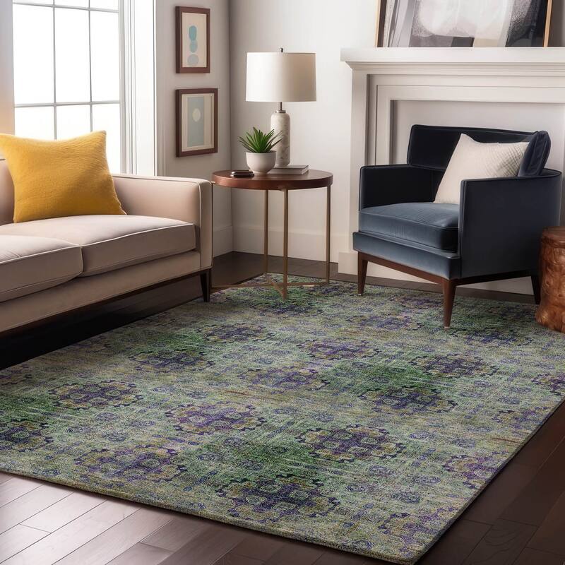 Premium Washable Super Soft Boho Modern Mayfield Rug - Purple - 10' x 14' - Rectangle