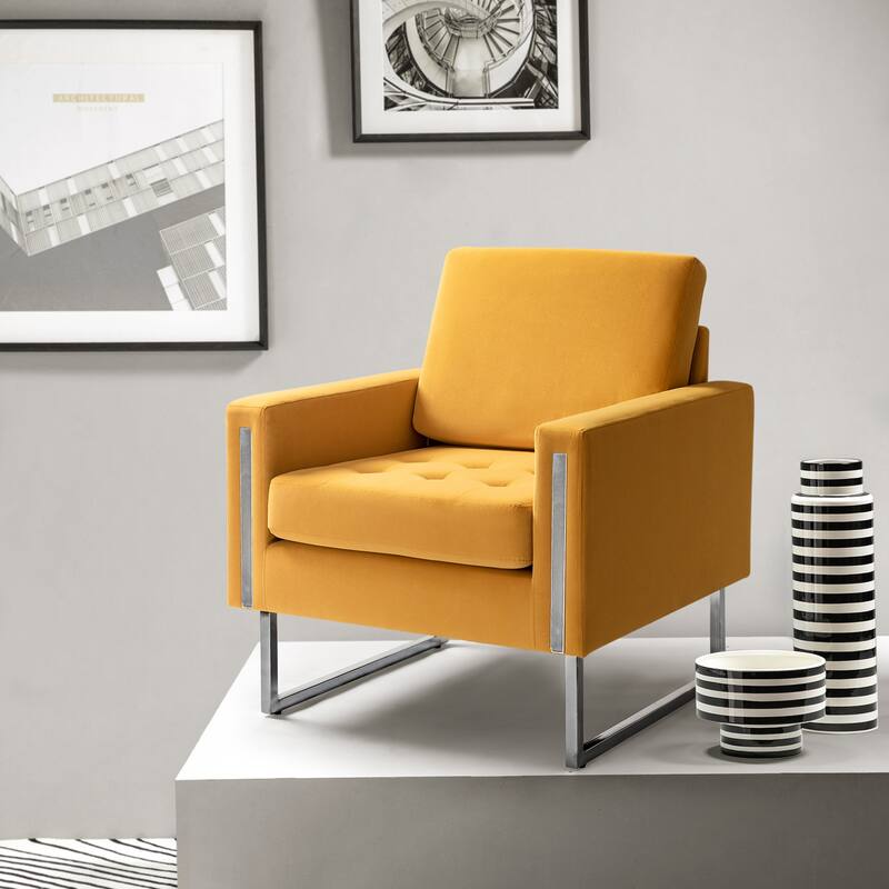 Trendy Elastus Comfy Club Chair with Chic Metal Legs for Stylish Decor