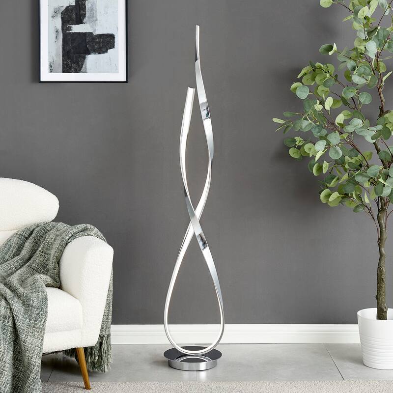 Vienna Dimmable Integrated LED Floor Lamp - Chrome