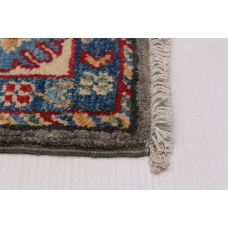 ECARPETGALLERY Hand-knotted Uzbek Ghazni Grey Wool Rug - 2'8 x 6'4