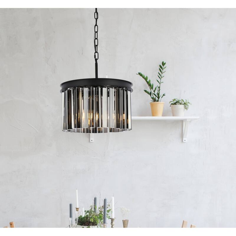 Royce Edge 3-Light Matte Black Pendant