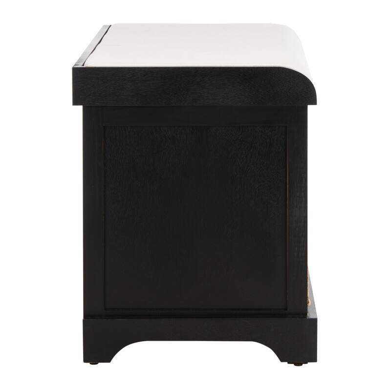 Old Stone Distressed Black Storage Bench - 33.5" x 16.1" x 19.9"