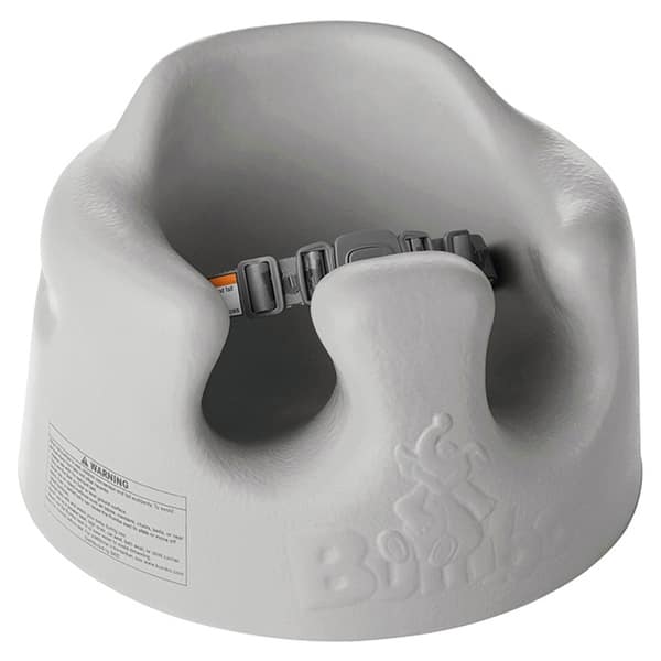 slide 2 of 8, Bumbo Infant Soft Foam Floor Seat with 3 Point Adjustable Harness, Gray (2 Pack) - 2.9