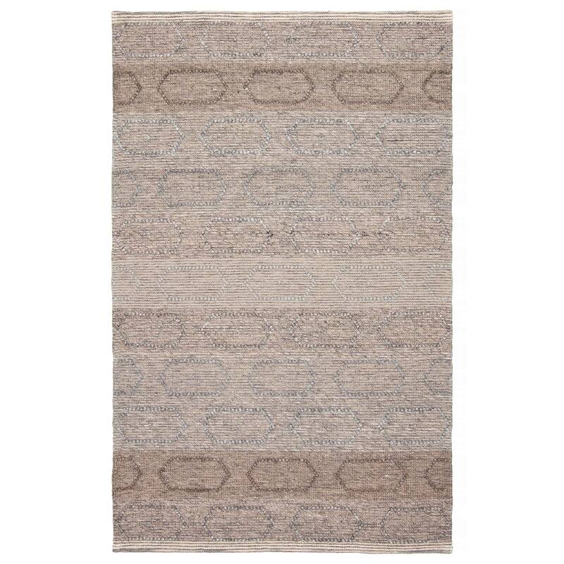 ECARPETGALLERY Braid weave Sienna Grey Wool Rug - 5'0 x 7'9 - Grey - 5'0 x 7'9
