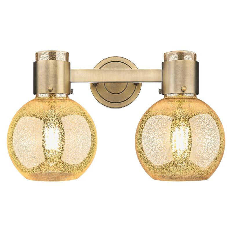 Innovations Lighting 464-2W-G464B-7ME Lawton Sphere 2 Light 16" Wide - Brushed Brass