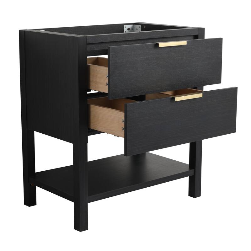 GDFStudio - Everett Modern Freestanding Bathroom Vanity with Dual Soft-Close Drawers