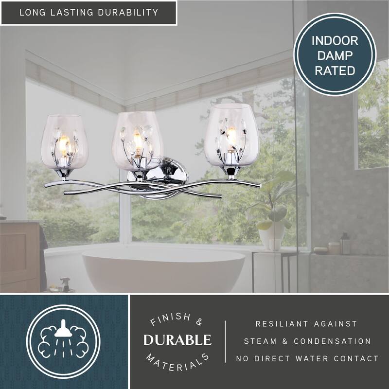 Vaxcel Lighting W0512 Wilmette 3 Light 24" Wide Vanity Light