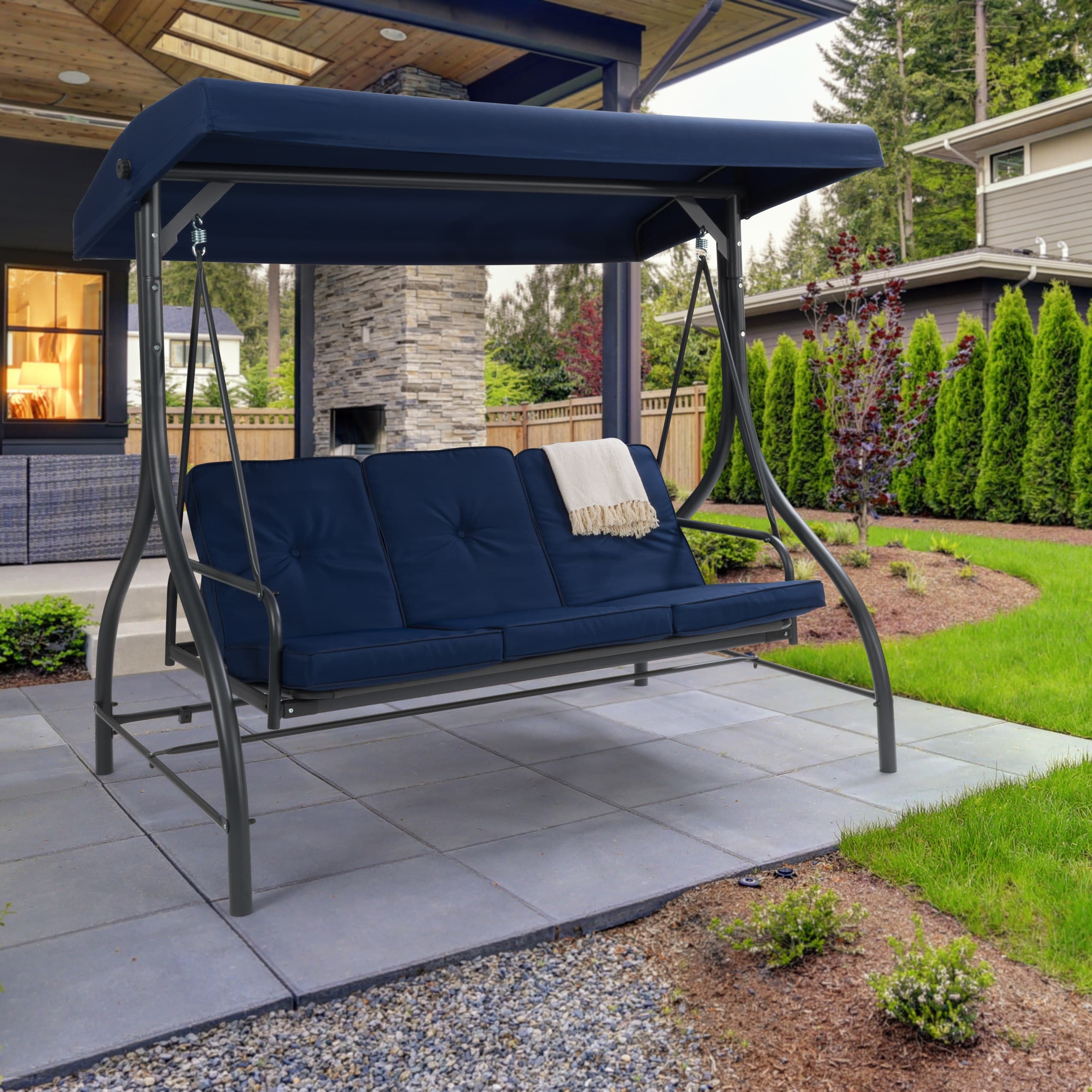 CorLiving Convertible Patio Swing with Canopy On Sale Bed Bath